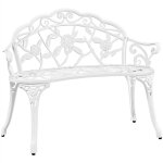 Yaheetech banc de jardin ext�rieur mobilier de jardin en aluminium si�ge de parc 99, 5 x 57 x 78, 5cm ...