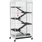 Yaheetech - cage pour rongeurs blanche 64 x 44 x 131 cm cage pour furets / cureuils / chinchillas