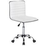 Yaheetech - chaise de bureau  dossier bas fauteuil de travail  roulettes, chaise pour ordinateur, assise ...