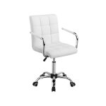 Yaheetech chaise de bureau fauteuil pour chambre sige  roulettes pivotant rglable capacit max. 120kg ...