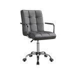 Yaheetech - chaise de bureau avec roues pivotantes en co - cuir fauteuil de bureau avec accoudoirs amovibles ...