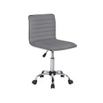 Yaheetech - chaise de bureau sans accoudoir  dossier bas fauteuil de bureau travail  roulettes assise ...