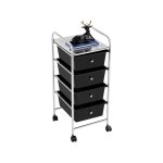 Chariot de rangement mobile tour de rangement plastique meuble de stockage plastique pour cuisine troites, ...