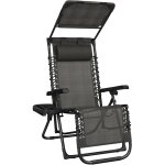 Yaheetech fauteuil z�ro gravit� ext�rieur avec pare - soleil chaise longue pliable inclinable pour terrasse ...