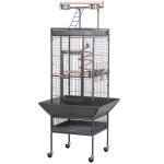 Yaheetech - grande cage perroquet voli�re oiseaux m�tal roulettes mobile zone jeu cacato�s perruche canaris ...