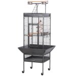 Yaheetech - grande cage perroquet volire oiseaux mtal roulettes mobile zone jeu cacatos perruche canaris ...