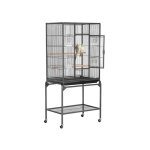 Grande cage / volire oiseaux avec support dtable  roulettes cage pour perroquet gris du gabon canaris ...