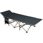 Yaheetech lit de camping pliant avec sac de transport 186�66�52 cm 150 kg lit de camp ext�rieur portable ...