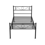 Yaheetech ? lit simple en m�tal 90 x 190 cm ? structure robuste ? sommier � lattes pour circulation d'air ...