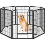 Yaheetech - parc pour chien enclos chien 8 panneaux cage pour chien 80 x 100 cm clture pour chien interieur ...