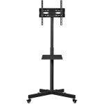 Yaheetech support meuble tv sur pied  roulettes pivotantes avec frein chariot anti basculement et ultra ...