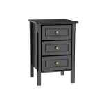 Yaheetech table de chevet en bois noir table de nuit moderne 40 x 40 x 60cm table d'appoint avec 3 tiroir ... Yaheetech table de chevet en bois noir table de nuit moderne 40 x 40 x 60cm table d'appoint avec 3 tiroir ...