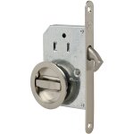 Yale kit serrure pour porte coulissante - serrure  condamnation et poignes cuvettes rondes encastrables ...