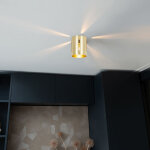 Yana - spot plafond, plafonnier - 1 lumi�re - � 13 cm - dor� / laiton - design - �clairage int�rieur ...