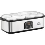 Yaourti�re 8 pots inclus 180 ml 30 w - machine � yaourt �lectrique - timer, thermostat, affichage num�rique ...