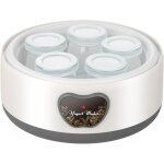 Yaourtière électrique, yaourtière, pot réutilisable avec couvercle de 5 tasses, récipients automatiques ... Yaourtière électrique, yaourtière, pot réutilisable avec couvercle de 5 tasses, récipients automatiques ...