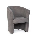 Yes everyday - fauteuil en bois et tissu gris fonc� belize 64, 5x63x h76 cm