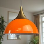 Yimpe suspension luminaire en metal de 30cm, plafonnier vintage, lustre salon, cuisine, chambre, salle ...