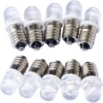 Ymyny lot de 10 ampoules led e10 à vis dc12 v, blanc chaud Ymyny lot de 10 ampoules led e10 à vis dc12 v, blanc chaud