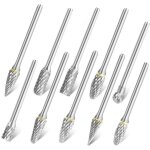 Ymyny lot de 10 fraises en carbure compatible avec dremel - tige 3, 3 mm outil rotatif pour meuleuse ...