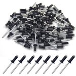 100 pieces of aluminum blind rivets 4. 8 x 12 mm, open end rivets, pop rivets, 100 pieces (black) - ymyny ...
