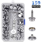 Lot de 150 attaches  vis en acier inoxydable de 10 mm pour pont de bateau avec outil - ymyny