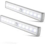 Ymyny - lot de 2 veilleuses led avec dtecteur de mouvement, clairage armoire placard vitrine, rglette ...