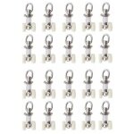 Ymyny 20 pi�ces rouleaux de rail planeur de voie de rideau plastique twin � roulettes en alliage d'aluminium, ...