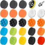 25 pices 80mm polissage pad ponge de polissage ponge polir kit pour avec m14 foret pour voiture ponage ...