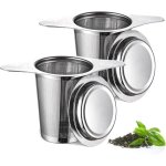2pcs filtre a the avec poignées & couvercle, infuseur à thé, filtre the pour tasse, passoire à thé, thé ... 2pcs filtre a the avec poignées & couvercle, infuseur à thé, filtre the pour tasse, passoire à thé, thé ...