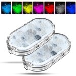 2pcs rgb Éclairage intérieur de voiture, interrupteur tactile lampe voiture intérieur, led voiture interieur, ... 2pcs rgb Éclairage intérieur de voiture, interrupteur tactile lampe voiture intérieur, led voiture interieur, ...