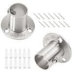 Ymyny lot de 4 supports de tringle de penderie pour tube de 22 mm, en acier inoxydable argent, pour ...