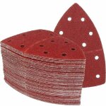 Ymyny lot de 50 feuilles abrasives triangles papier ponage de 105 x 152 mm, grain 80, adaptes pour ...
