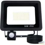 Ymyny 50w projecteur led exterieur avec dtecteur de mouvement, projecteur led extrieur ip65 etanche, ...