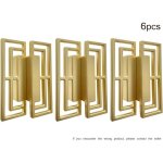 Ymyny 6 pices de poignes de tiroir brosses en or, meuble tv de placard, poignes lgantes en cuivre ...