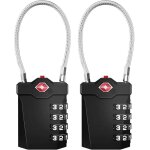 Ymyny cadenas de valise, cadenas  combinaison tsa  4 chiffres avec alarme d'ouverture, cadenas de cble ...