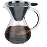 Ymyny - cafetière à verser, filtre à café manuelle, carafe en verre borosilicate, cafetière manuelle ... Ymyny - cafetière à verser, filtre à café manuelle, carafe en verre borosilicate, cafetière manuelle ...