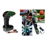 Ymyny - compresseur d'air portable avec lumire led, prise de voiture 12 v, cble de 4, 25 m, moto, camping ...