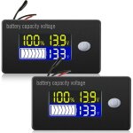 Ymyny - compteur de tension de capacit de batterie avec alarme et capteur de temprature externe moniteur ...