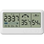 Ymyny digital hygrometer, electronic temperature and humidity meter with lcd time and date display, indoor ...