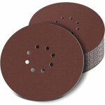 Ymyny disques abrasifs 225mm, 8 trous, grain 120, pour ponceuse girafe  sec - , lot de 40 pices