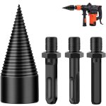 Ymyny - foret  bois conique robuste  3 poignes pour perceuse  main ou fendeuse de bches, hexagonal, ...
