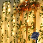Guirlande lumineuse solaire d'extérieur, 12 m, 100 led, lierre artificiel, 8 modes, étanche, pour jardin, ... Guirlande lumineuse solaire d'extérieur, 12 m, 100 led, lierre artificiel, 8 modes, étanche, pour jardin, ...