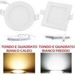 Ymyny - kit de 10 spots led encastrables ronds ou carrs avec ailettes 6w - blanc froid rond -