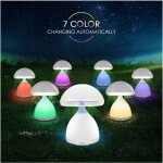 Ymyny - lampe de chevet led rvb champignon, chromothérapie, 7 couleurs, sans fil Ymyny - lampe de chevet led rvb champignon, chromothérapie, 7 couleurs, sans fil
