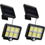 Lampe solaire extérieure 2pcs avec détecteur de mouvement 120 led ip65 Étanche avec câble de 5m 3 modes ... Lampe solaire extérieure 2pcs avec détecteur de mouvement 120 led ip65 Étanche avec câble de 5m 3 modes ...