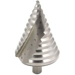 Large set 6 - 60mm hss step cone drill bits with spiral flutes in 12 sizes, cobalt cone drilling tool, ...