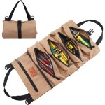 Ymyny organisateur de rouleau d'outils, rouleau d'outils multifonctionnel en toile (kaki)