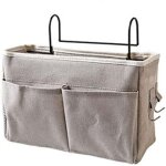 Ymyny panier de rangement suspendu pour lit de chevet, tagre de lit en toile impermable, rangement ...