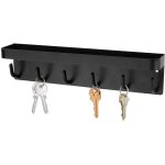 Ymyny porte - cl�s mural � 6 crochets, organiseur de courrier adh�sif avec crochets � cl�s, �tag�re murale ...